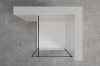 Invena ścianka walk-in 110x200 transparentna czarna rama szkło 8 mm hartowane