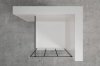 Invena ścianka walk-in 100x200 czarna kratka loft szkło 8 mm hartowane 