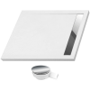 Brodzik 110x90 WEST NEW biały +ruszt stal szcz. +syfon
