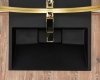 Umywalka konglomeratowa nablatowa REA GOYA BLACK MAT 60CM czarna