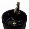 WOLNOSTOJĄCA umywalka ceramiczna REA BLANKA BLACK czarna monolityczna