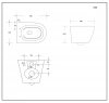 Stelaż WC + Przycisk M575 + Miska WC wisząca bez kołnierza DESNA + deska duroplast wolnoopadająca SLIM