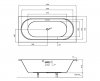 BESCO Wanna 180x80 Vitae SLIM PLUS + Syfon CHROM