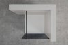Invena ścianka walk-in 110x200 grafitowa szkło 8 mm hartowane czarny profil