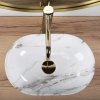 Umywalka ceramiczna nablatowa REA AMELIA mini aiax shiny imitacja kamienia