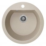 Zlewozmywak granitowy beżowy 1-komorowy DAFNE śr.510mm SBD_480T