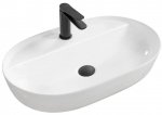 Umywalka ceramiczna nablatowa REA AURA 61 WHITE biała