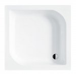 OUTLET BESCO Brodzik kwadratowy Ares 70x70x16,5 po montażu nóżek