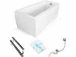 BESCO Wanna 170x70 Modern z białą obudową + Syfon