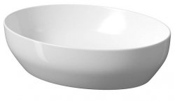 Umywalka ceramiczna nablatowa Larga Elipsa 50x38 cm biała