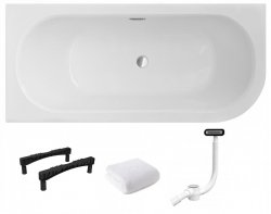 BESCO Wanna 170x75 Avita Slim Plus Lewa + Syfon
