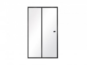  Drzwi prysznicowe przesuwne Duo Slide czarny mat 130x195 
