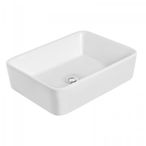 Umywalka nablatowa protokątna KERRA KR-182 biała