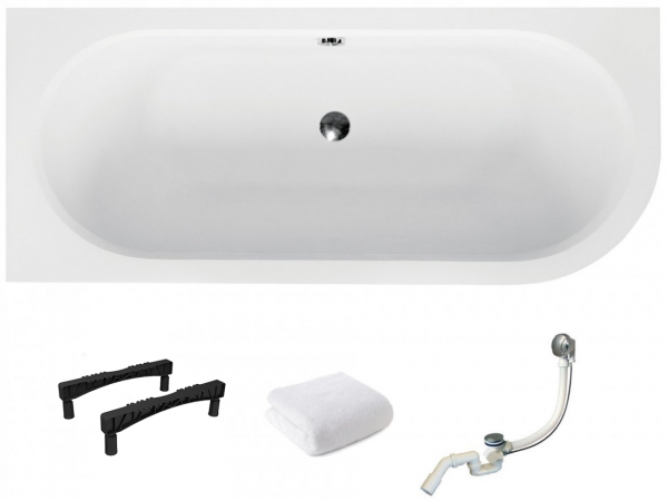 BESCO Wanna 180x80 Avita Slim Lewa + Syfon