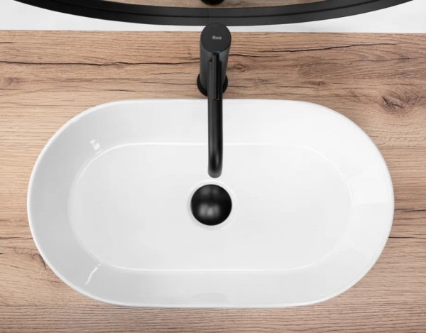 Umywalka ceramiczna nablatowa REA LAYLA 50 biała