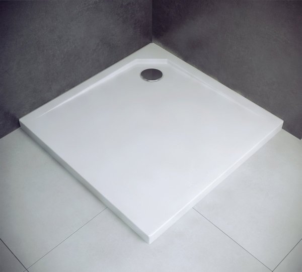 Brodzik mineralny kwadratowy Acro Ultraslim 80x80x2