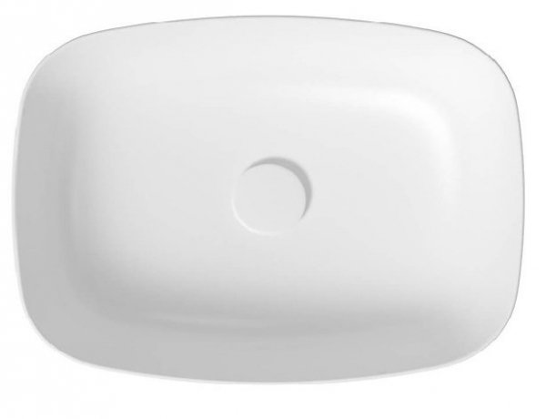 Umywalka ceramiczna nablatowa Larga prostokątna 50x38 cm biała
