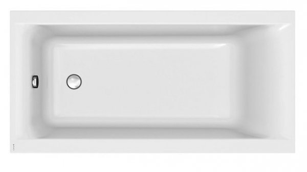 Wanna prostokątna Larga SLIM 160x75 cm + syfon clik-clack