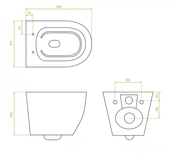 Zestaw stelaż podtynkowy Super Slim 35 Rimless Eco Box + Round Czarny Mat + miska Desna