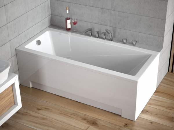 BESCO Wanna 170x70 Modern z białą obudową + Syfon