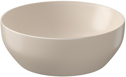 Umywalka ceramiczna nablatowa Larga okrągła 40 cm beżowy mat