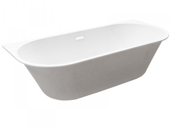 Besco Wanna przyścienna Vica Slim + 170x80 + syfon klik-klak biały z płaskim przelewem