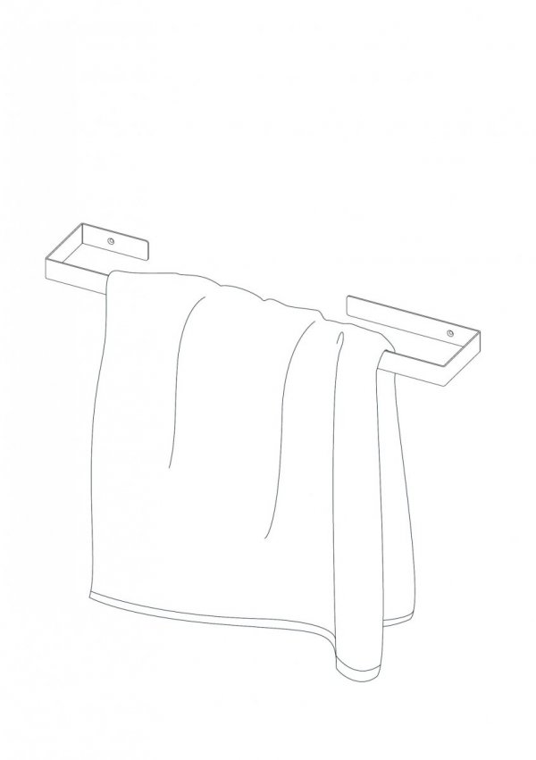 Wieszak na ręcznik ścienny 60 cm Bianco Mokko ADM_A621