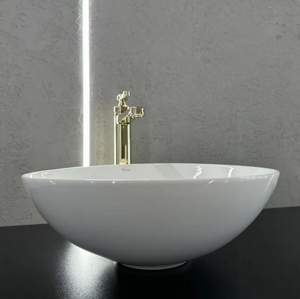Umywalka ceramiczna nablatowa REA ERICA biała