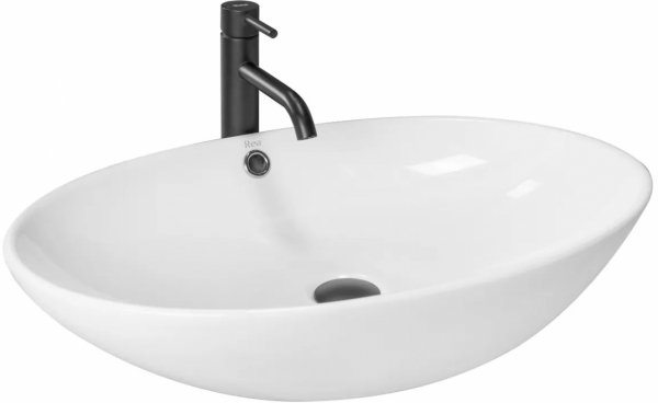 Umywalka ceramiczna nablatowa owalna REA OLGA biała