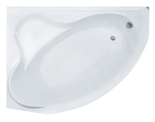 BESCO Wanna narożna Delfina z czarną obudową 166x107 lewa + syfon