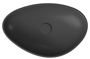 Umywalka ceramiczna nablatowa MODUO 55 nieregularna antracyt