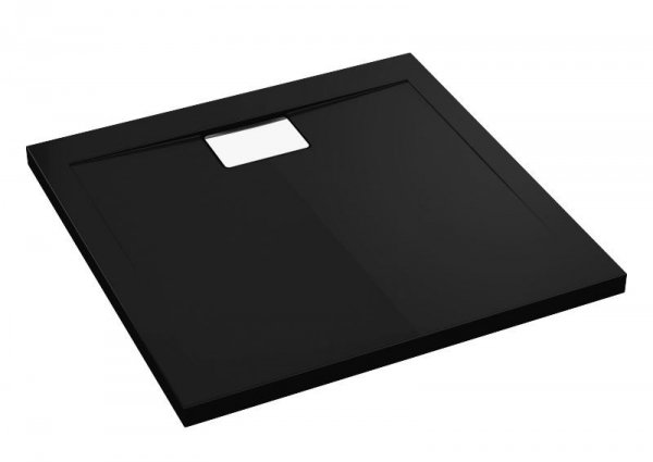 Brodzik kwadratowy Vegar Czarny 80x80x1,5x4,5 cm posadzkowy