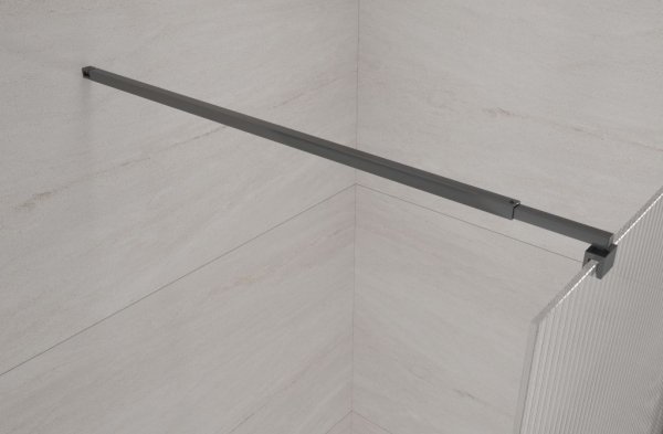 Invena ścianka walk-in ryflowana 90x200 kabina szyba szkło 8 mm hartowane