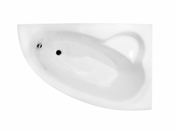 BESCO Wanna 150x100 Natalia Premium Prawa z czarną obudową + Syfon