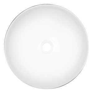 Umywalka nablatowa okrągła KERRA KR-301 czarna/biała