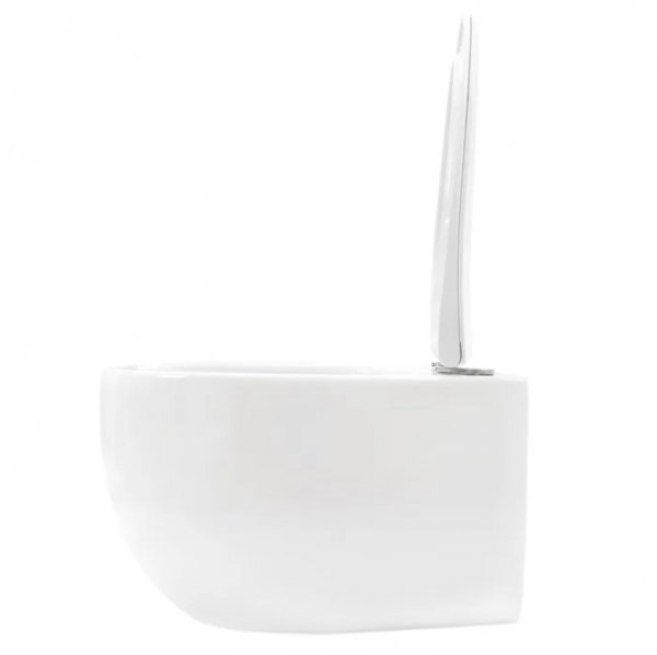 MISA WC podwieszana bezkołnierzowa z deską REA LARS RIMLESS biała