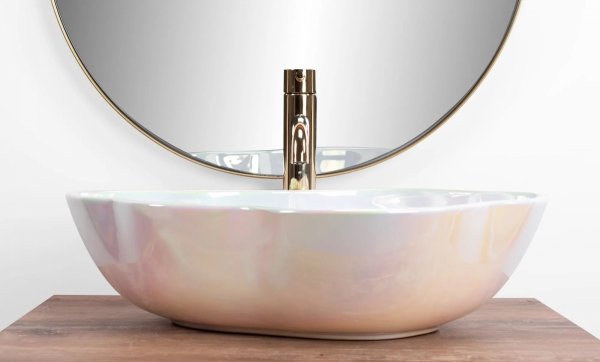 Umywalka nablatowa ceramiczna Pearl Akoya  