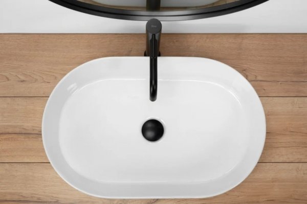 Umywalka ceramiczna nablatowa REA NADIA 60 WHITE biała
