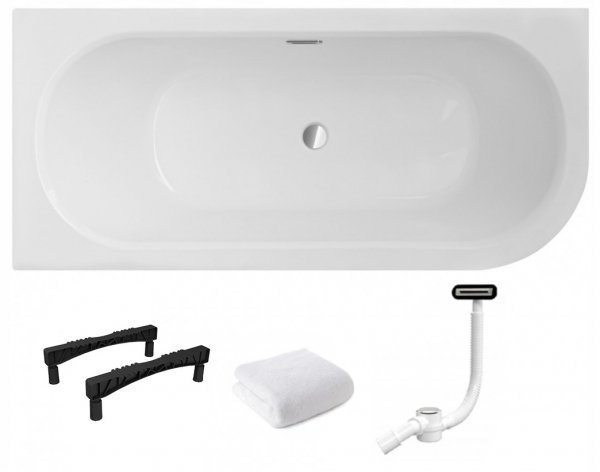 BESCO Wanna 170x75 Avita Slim Plus Lewa + Syfon