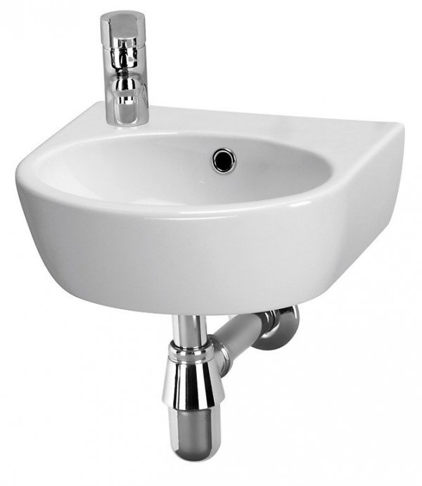 Umywalka ceramiczna wisząca Parva 40 cm lewa