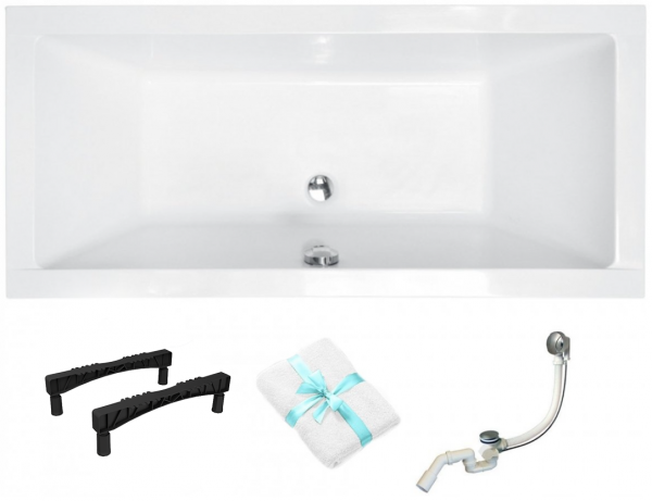 BESCO Wanna 180x80 Quadro SLIM + Syfon
