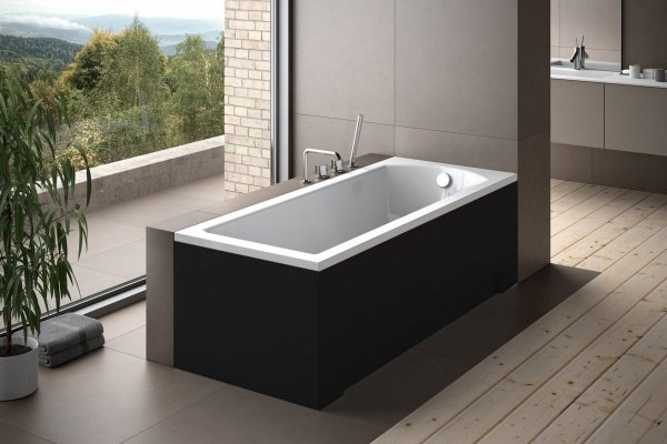 BESCO Wanna 180x80 Shea z czarną obudową + Syfon