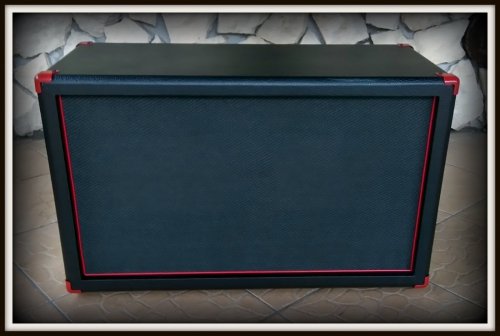 GOTOWA Obudowa do Kolumny BRZOZA 2x12&quot;  BLACK/RED
