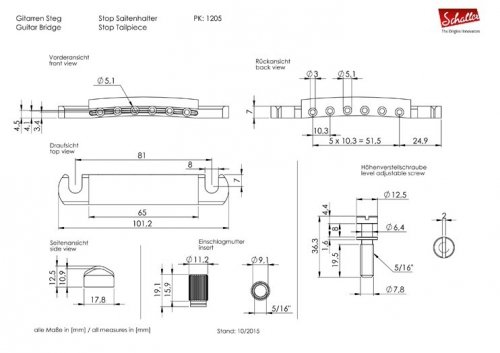 STRUNOCIĄG SCHALLER TAILPIECE NIKIEL