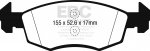 Klocki hamulcowe EBC Yellowstuff przód OPEL Corsa (E) 1.0 Turbo 2014-