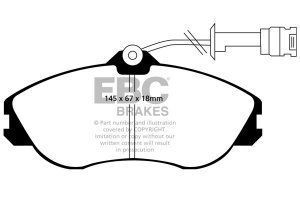 Klocki hamulcowe EBC Redstuff przód AUDI S4 (C4) 2.2 Turbo (Girling Conversion) 91-94