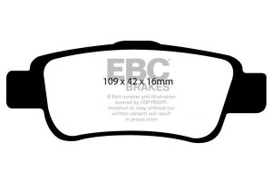 Klocki hamulcowe EBC YELLOWSTUFF tył HONDA CR-V 1.6 TD 2WD 2013-