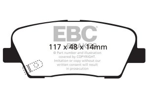 Klocki hamulcowe EBC YELLOWSTUFF tył HYUNDAI Genesis Coupe 3,8 2010-2012