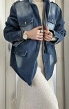 Jeansowa Kurtka Katana Blue Casual Oversize