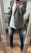 Marynarka Blazer PureNewWool Krata Vintage Grey